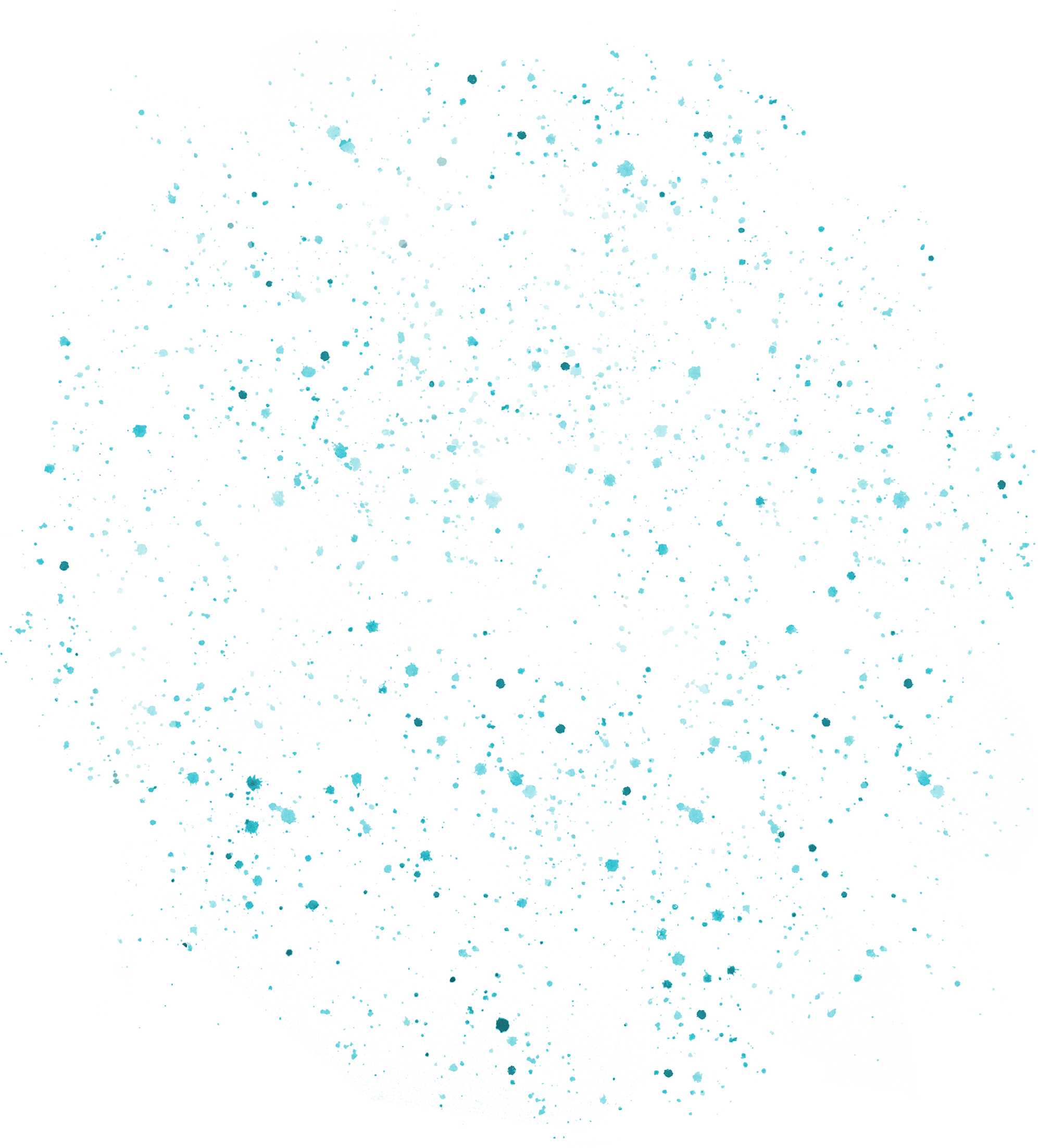 Blue teal turquoise water watercolor splashes